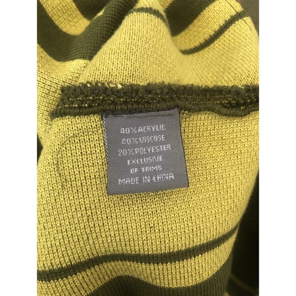 Silversilk Men XXL Green Pattern Squares Full Zip Sweater Faux Fur Collar. R - Picture 7 of 8